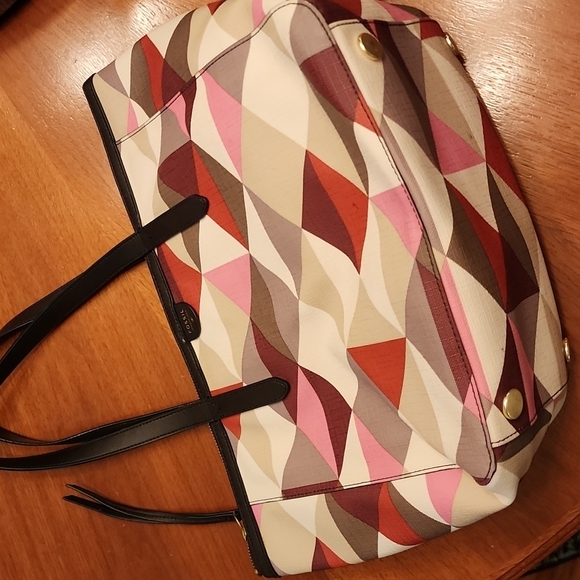 Fossil Bags Fossil Sydney Coated Canvas And Leather Geometric Purse